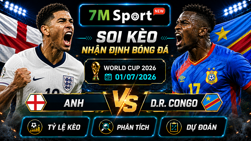 Đội hình dự kiến trước trận Anh vs D.R. Congo