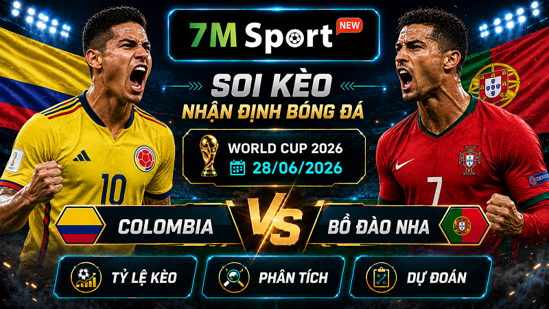 Đội hình dự kiến trước trận Colombia vs Bồ Đào Nha